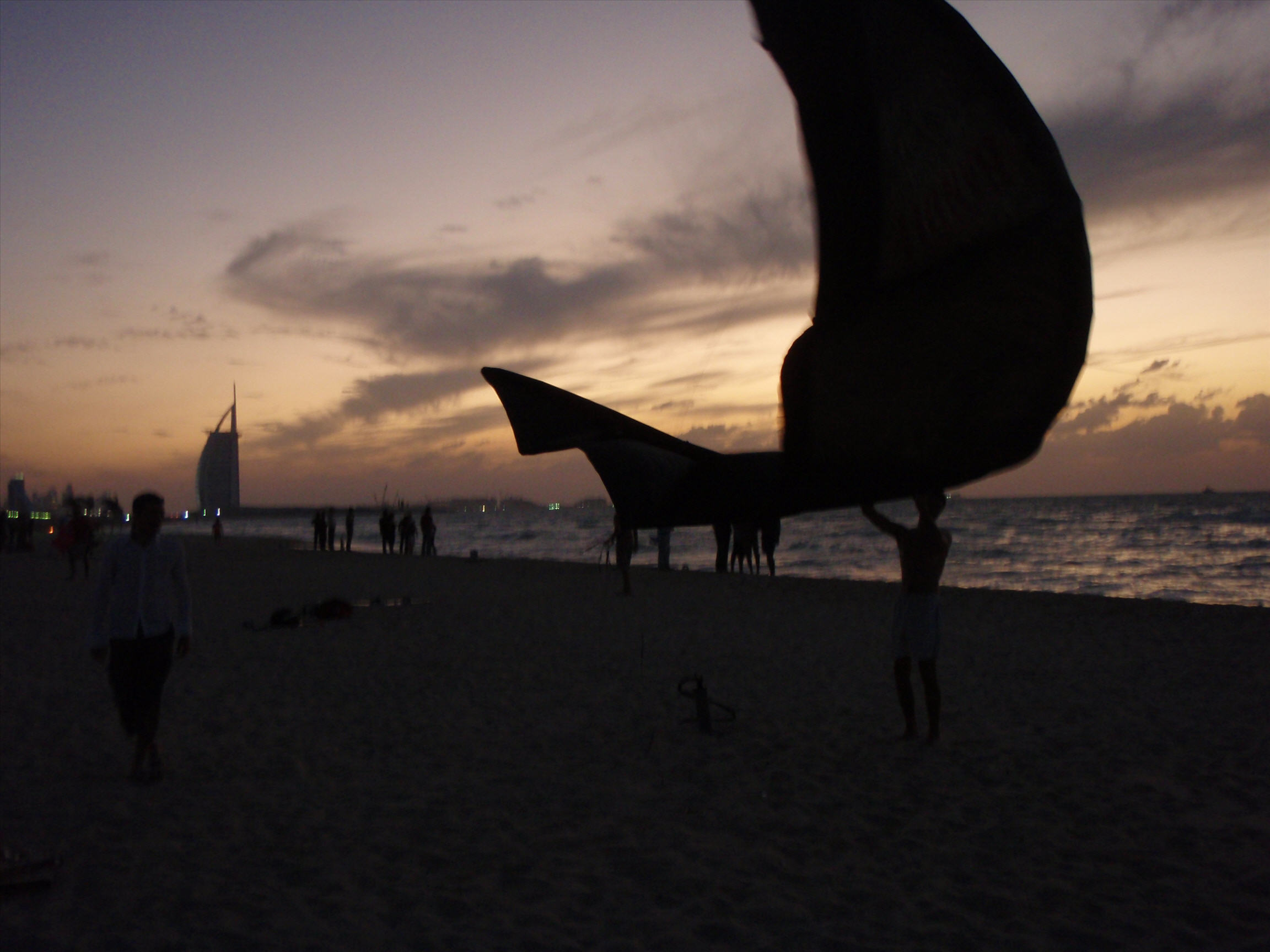 On the beach' 'Burj Al Arab, Dubai' UAE klick to enlarge