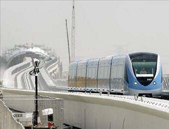 The Train is moving 'Dubai Metro Project' UAE klick to enlarge